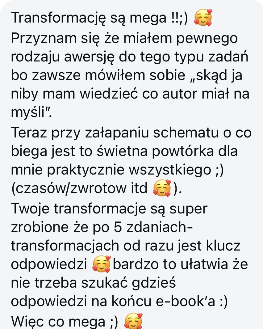 WORKBOOKI ZMIENIAM ZDANIA