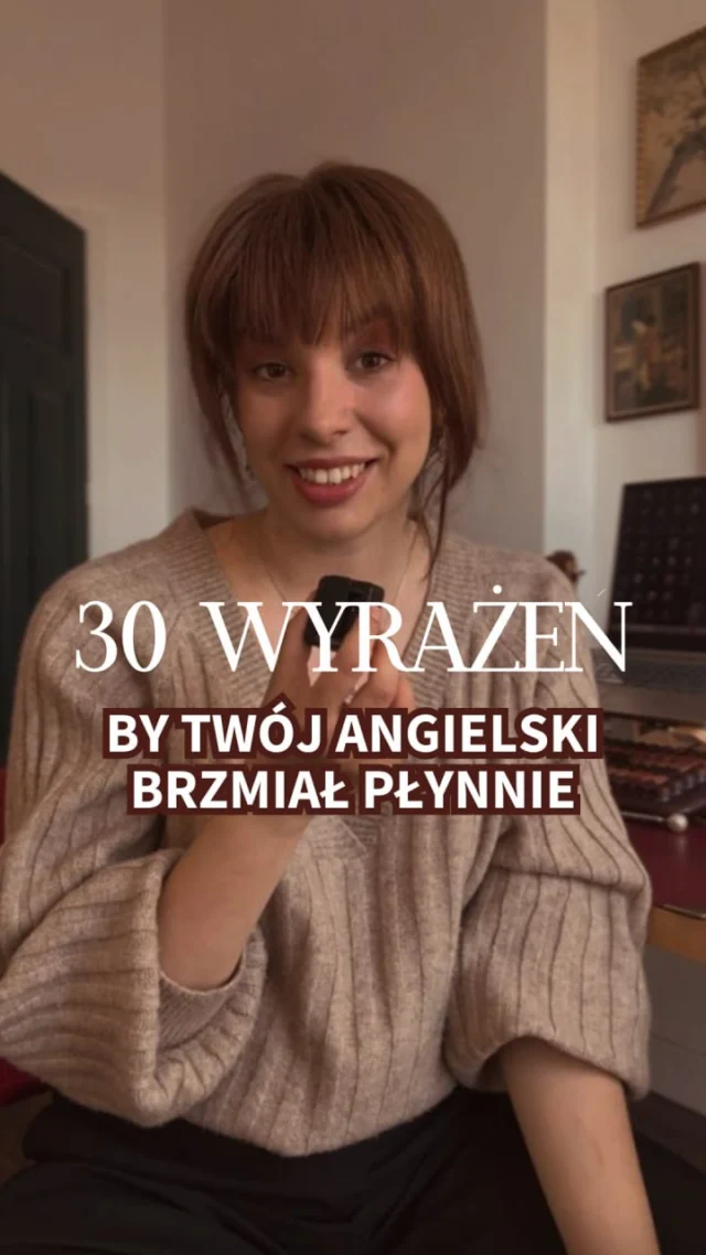 Lista 30 wyrażeń, aby Twój angielski brzmiał płynnie - zostaw komentarz 🌿LISTA🌿 a prześlę Ci ją tylko dziś 5 maja o 18:00 wraz z moim newsletterem Magia angielskiego 🔮

Płynny angielski to nie wyszukane długie słówka niczym z encyklopedii. To umiejętność wykorzystywania codziennych wyrażeń, które często składają się, tak naprawdę, z bardzo podstawowych słów:
💫 What’s the catch? - jaki jest haczyk?
💫 The battery ran out - padła bateria
💫 I got your point - zrozumiałam o co ci chodzi

See? Te proste słówka, mogą być używane w naprawdę różnych kontekstach (i zmieniają przy tym swoje znaczenie) ☝️ Warto je znać, aby nie tylko rozumieć innych, ale żeby Twoje wypowiedzi miały ten flow, o którym marzysz 🌊

Więcej o tym w dzisiejszym newsletterze - see you there! 💌

#angielski #naukaangielskiego #językangielski